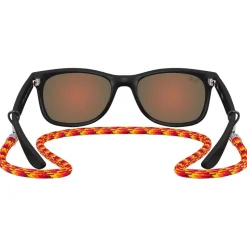 Lunettes de soleil Ray Ban New Wayfarer Kids Polished Rubber Black Brown Orange Mirror
