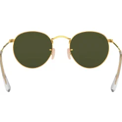 Lunettes de soleil Ray Ban RB3447 Round Metal Polished Gold Green G-15