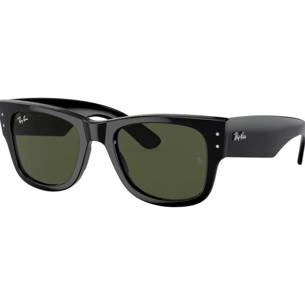 Lunettes de soleil Ray Ban RB0840S Mega Wayfarer Polished Black Green G-15