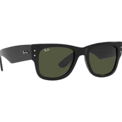Lunettes de soleil Ray Ban RB0840S Mega Wayfarer Polished Black Green G-15
