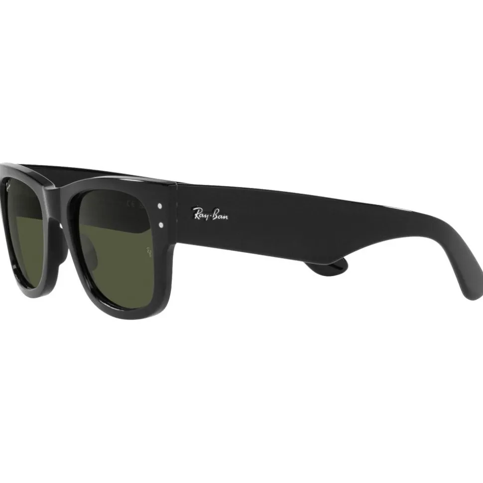 Lunettes de soleil Ray Ban RB0840S Mega Wayfarer Polished Black Green G-15
