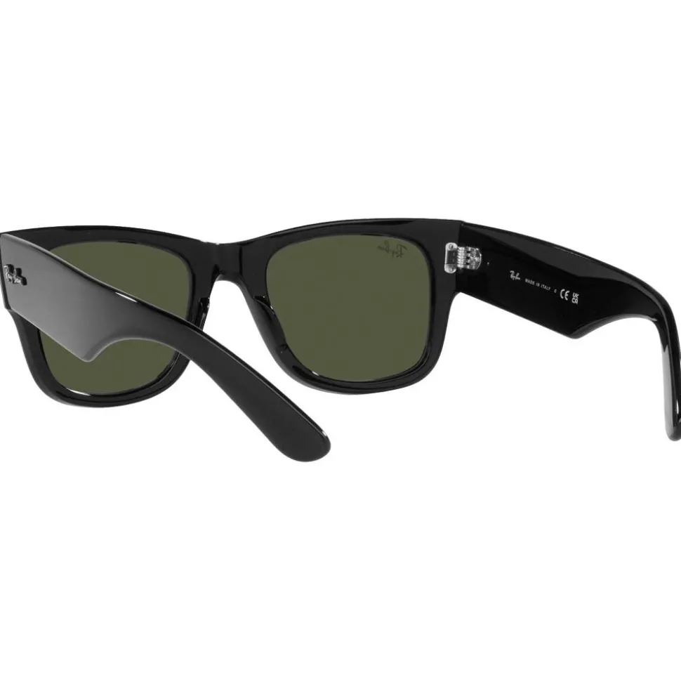Lunettes de soleil Ray Ban RB0840S Mega Wayfarer Polished Black Green G-15