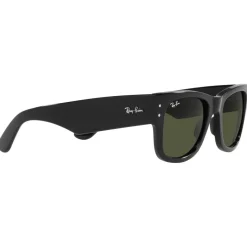 Lunettes de soleil Ray Ban RB0840S Mega Wayfarer Polished Black Green G-15