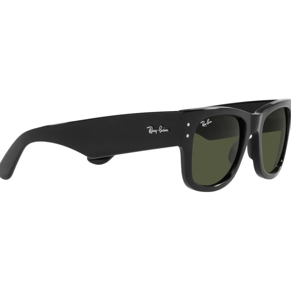 Lunettes de soleil Ray Ban RB0840S Mega Wayfarer Polished Black Green G-15