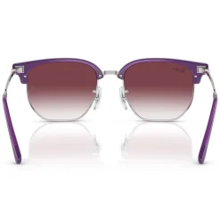 Lunettes de soleil Ray Ban New Clubmaster Kids Polished Opal Purple Grey Purple