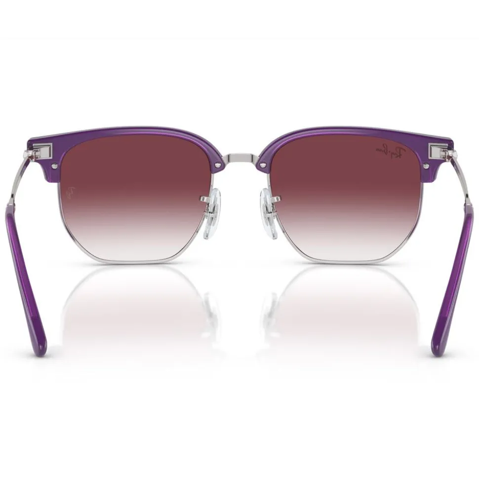 Lunettes de soleil Ray Ban New Clubmaster Kids Polished Opal Purple Grey Purple