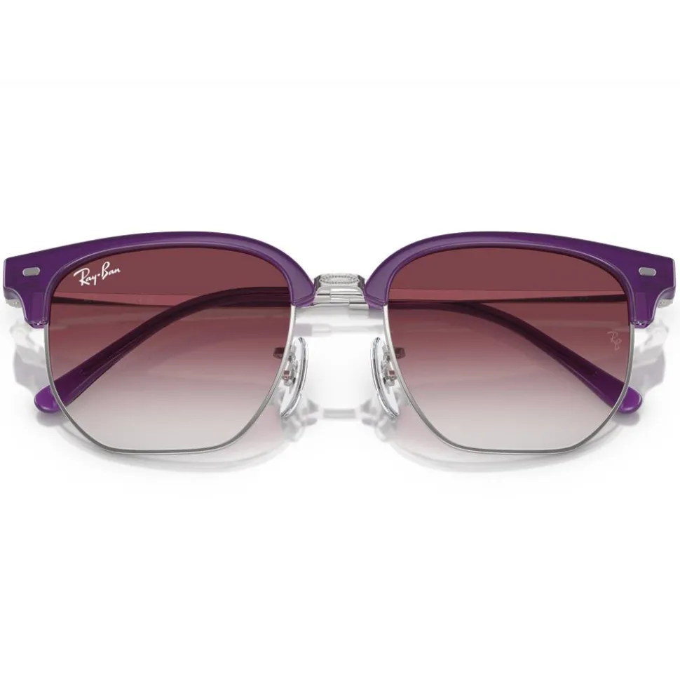 Lunettes de soleil Ray Ban New Clubmaster Kids Polished Opal Purple Grey Purple