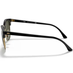 Lunettes de soleil Ray Ban RB3016 Clubmaster Classic Polished Black Gold Green G-15