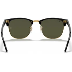 Lunettes de soleil Ray Ban RB3016 Clubmaster Classic Polished Black Gold Green G-15
