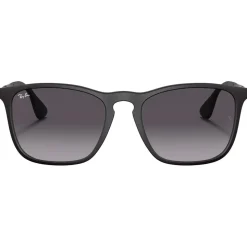 Lunettes de soleil Ray Ban RB4187 Chris Matte Rubber Black Dark Grey Gradient