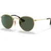 Lunettes de soleil Ray Ban Round Kids Polished Arista Gold Dark Green