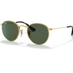 Lunettes de soleil Ray Ban Round Kids Polished Arista Gold Dark Green