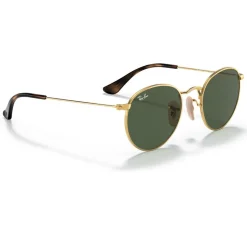 Lunettes de soleil Ray Ban Round Kids Polished Arista Gold Dark Green