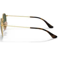 Lunettes de soleil Ray Ban Round Kids Polished Arista Gold Dark Green