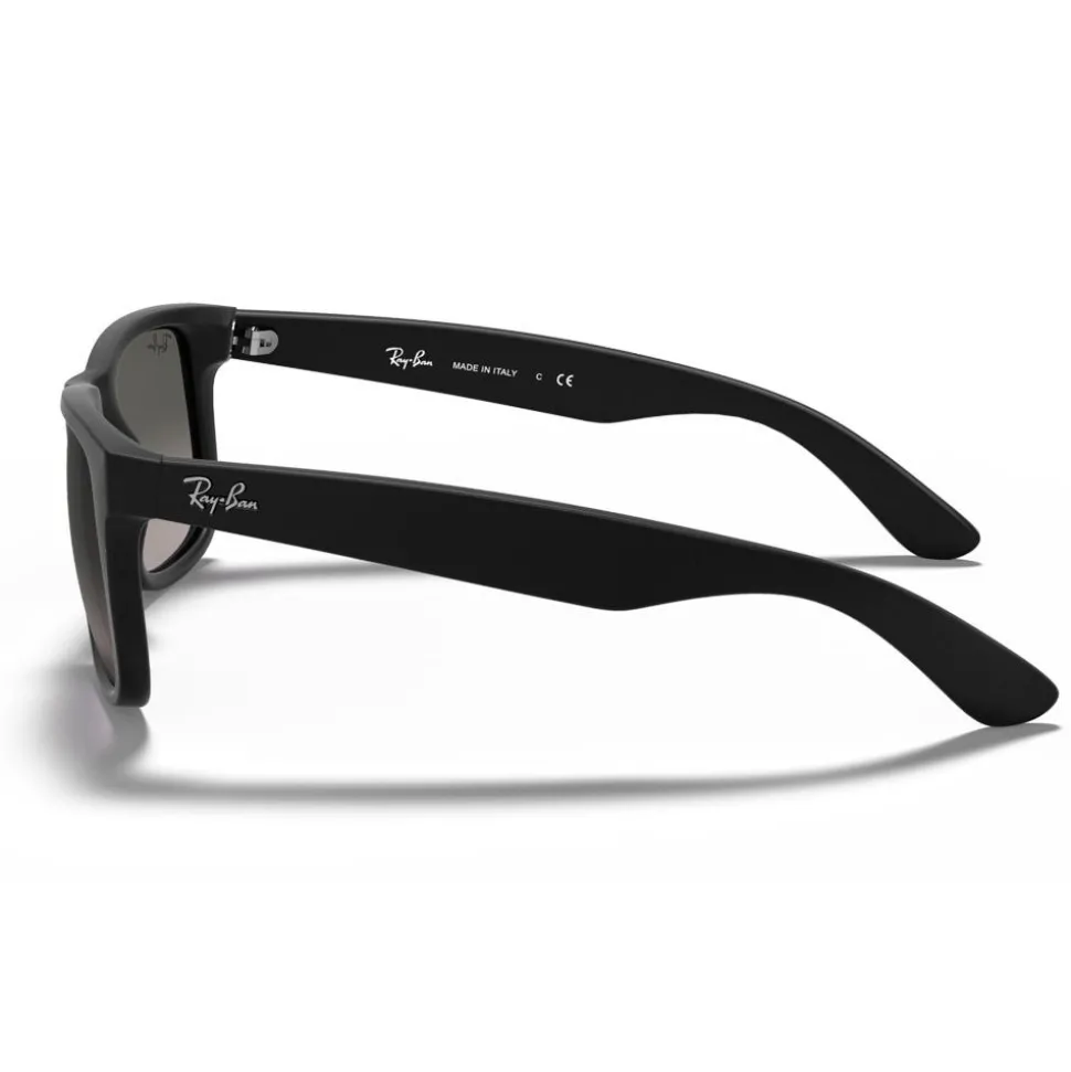Lunettes de soleil Ray Ban RB4165 Justin Classic Matte Rubber Black Dark Grey Gradient