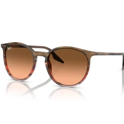 Lunettes de soleil Ray Ban RB2204 Polished Striped Red Brown Gradient Black Pink