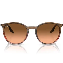 Lunettes de soleil Ray Ban RB2204 Polished Striped Red Brown Gradient Black Pink