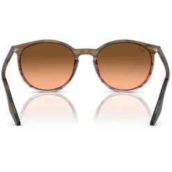 Lunettes de soleil Ray Ban RB2204 Polished Striped Red Brown Gradient Black Pink