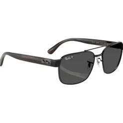 Lunettes de soleil Ray Ban RB3751CH Polished Black Chromance Dark Grey Polar