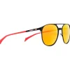Lunettes de soleil Red Bull Spect Redms Pilot Matt Black Red Brown Red Mirror Polarized