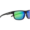 Lunettes de soleil Red Bull Spect Loom Matte Black Smoke Green Mirror Polarized