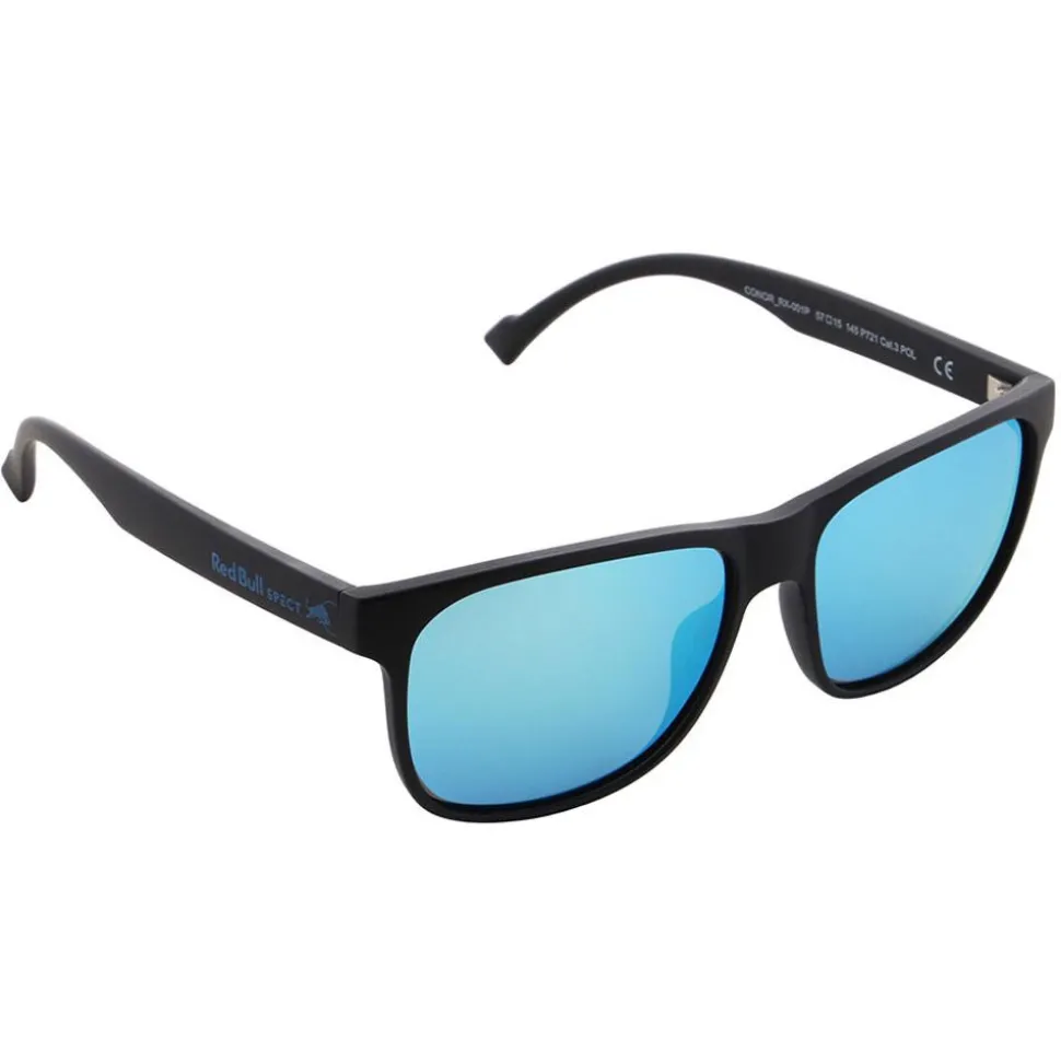 Lunettes de soleil Red Bull Spect Conor Matt Black Sky Blue Mirror