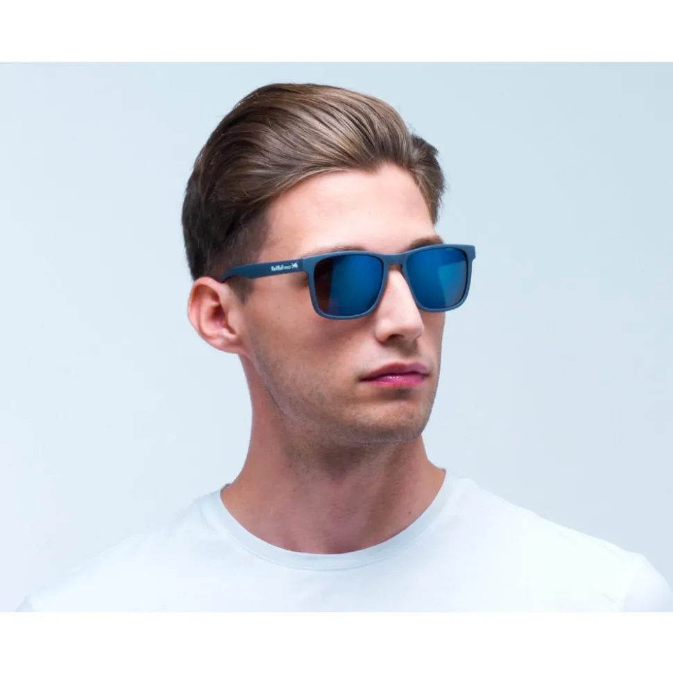 Lunettes de soleil Red Bull Spect Leap Matt Dark Blue Smoke Blue Mirror Polarized