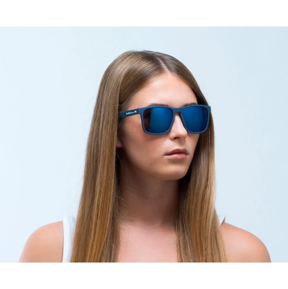 Lunettes de soleil Red Bull Spect Leap Matt Dark Blue Smoke Blue Mirror Polarized