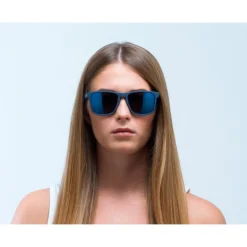 Lunettes de soleil Red Bull Spect Leap Matt Dark Blue Smoke Blue Mirror Polarized