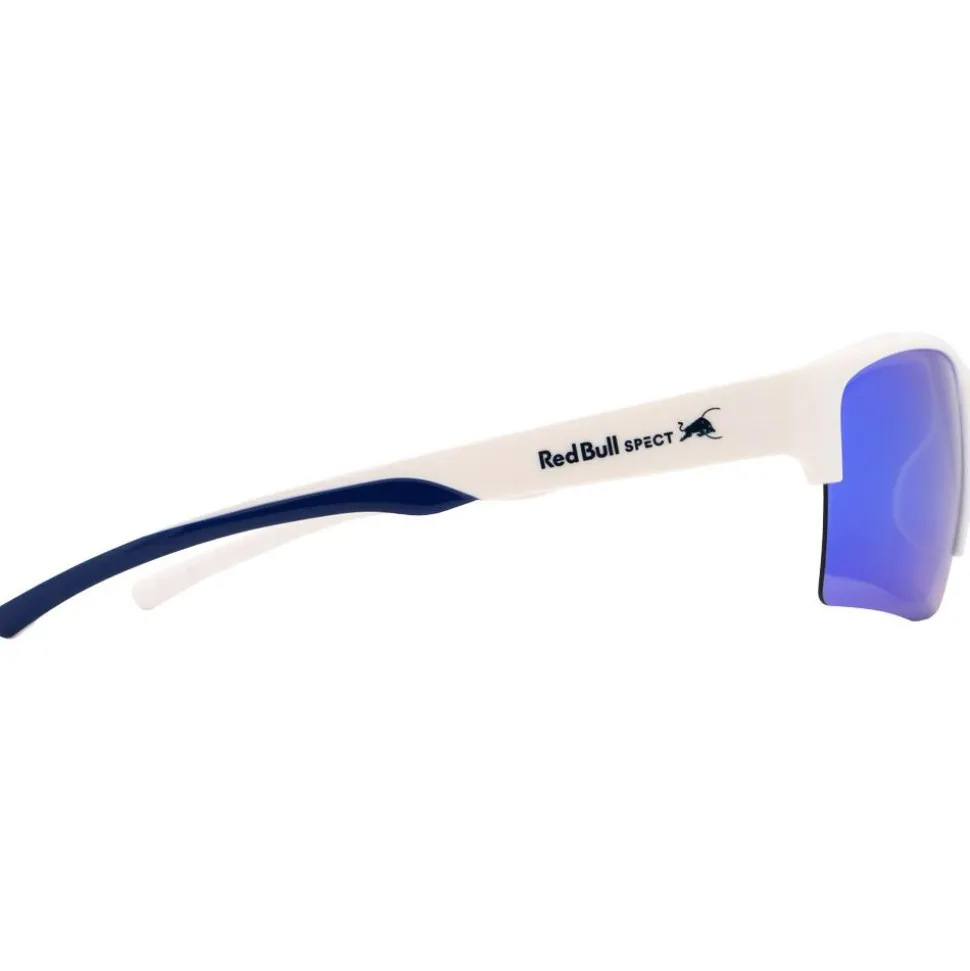Lunettes de soleil Red Bull Spect Chain Shiny White Blue Smoke Blue Mirror Polarized