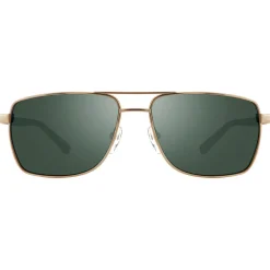 Lunettes de soleil Revo Ray Gold Crystal Smoke Green Polarized