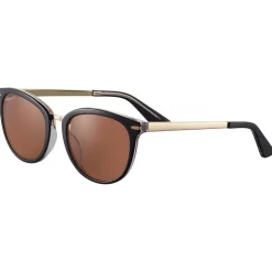 Lunettes de soleil Serengeti Jodie Shiny Black Light Gold Drivers