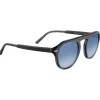 Lunettes de soleil Serengeti Arthur Shiny Transparent Grey Mineral Polarized Blue Gradient