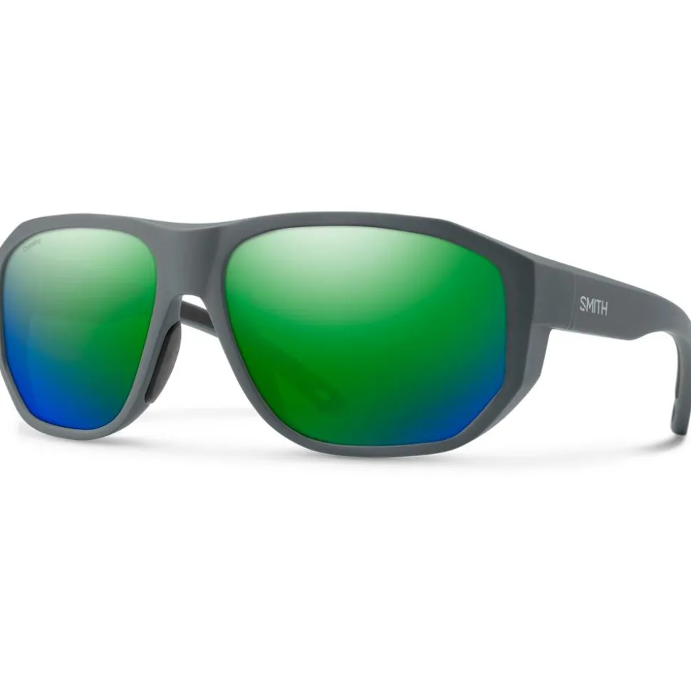 Lunettes de soleil Smith Outrigger Matte Slate Chromapop Polarized Green Mirror