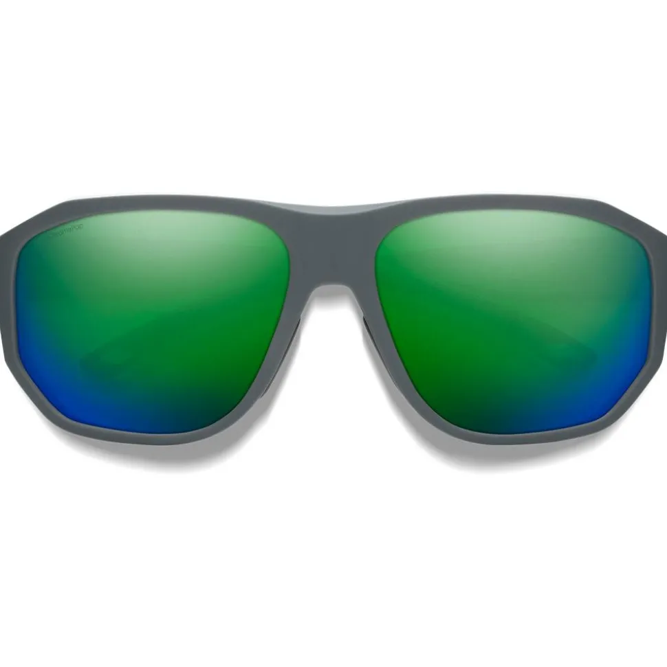 Lunettes de soleil Smith Outrigger Matte Slate Chromapop Polarized Green Mirror
