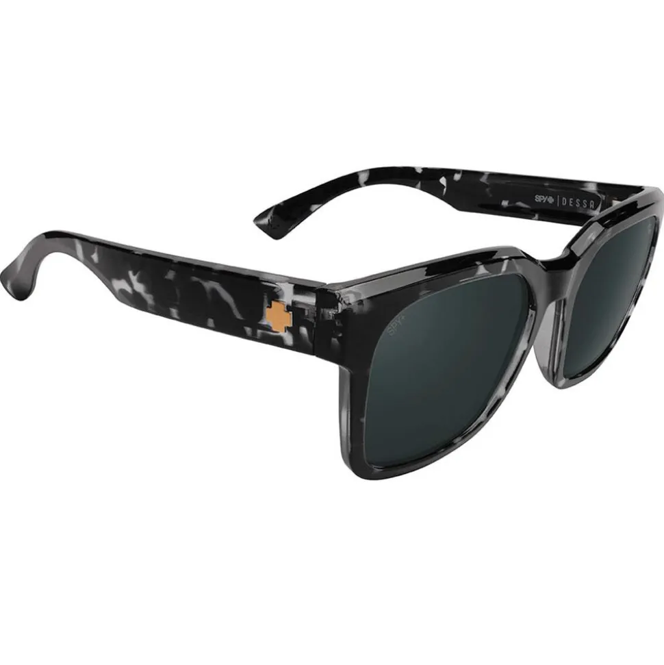 Lunettes de soleil Spy Dessa Black Marble Tort Happy Gray Green Black Mirror