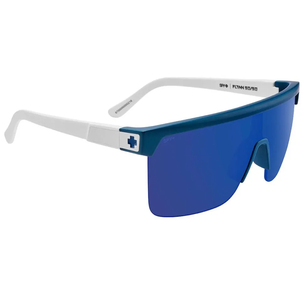 Lunettes de soleil Spy Flynn 50/50 Matte Blue Matte White Happy Gray Green Blue Mirror