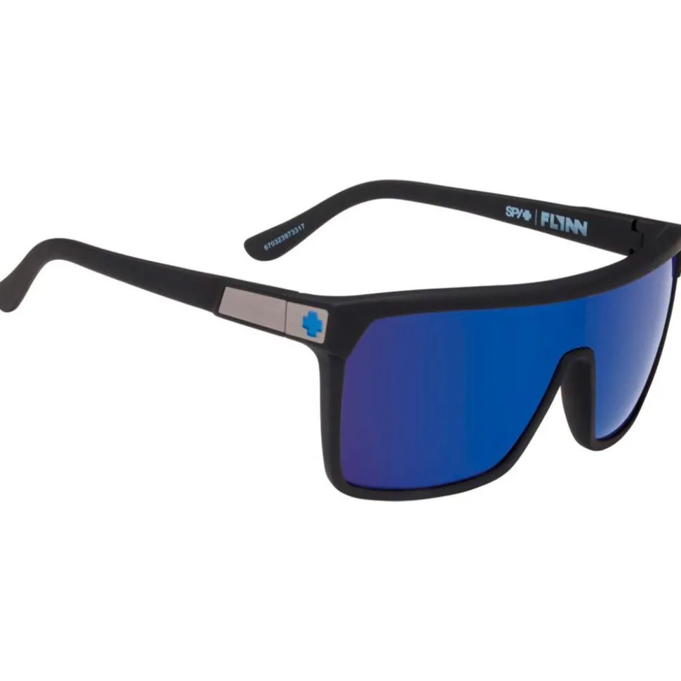 Lunettes de soleil Spy Flynn Soft Matte Black Happy Bronze Dark Blue Mirror