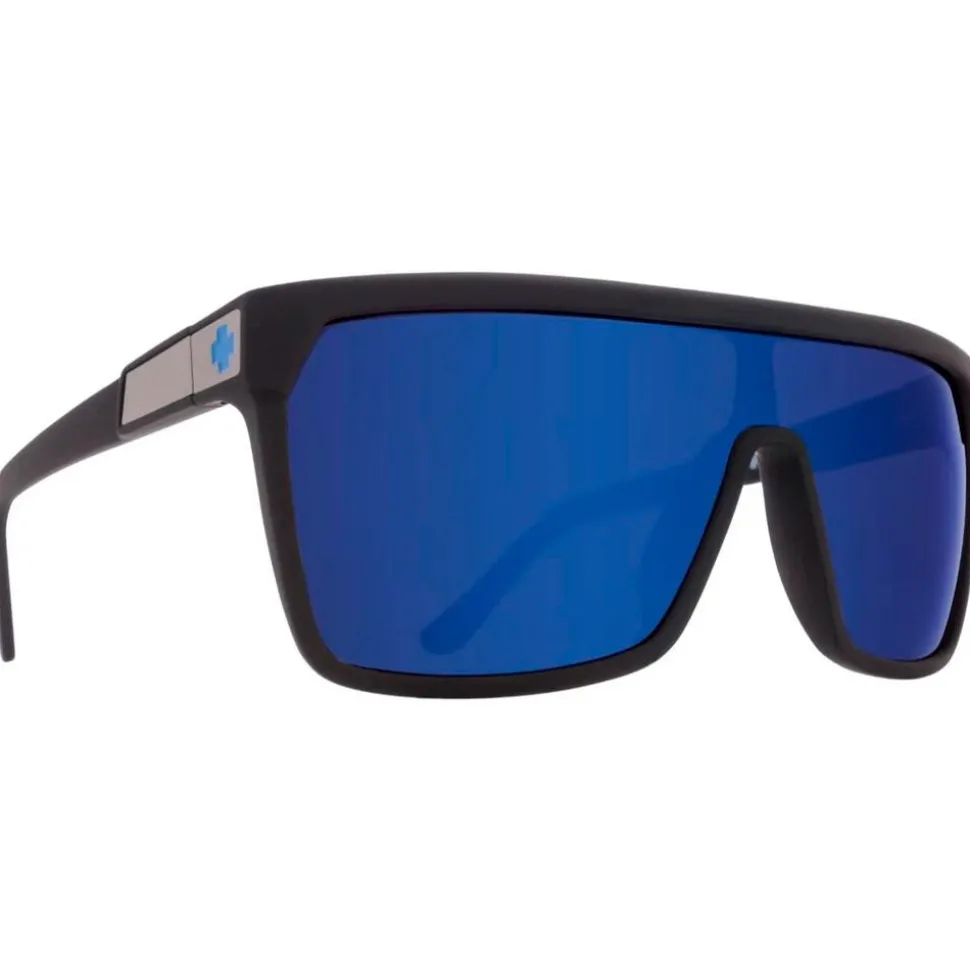 Lunettes de soleil Spy Flynn Soft Matte Black Happy Bronze Dark Blue Mirror