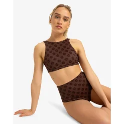 Maillot de bain Roxy Roxy Pro Wave - Bikini Top Chocolate Plum Polka