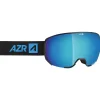 Masque de Ski AZR Action Otg Noire Mate Full Bleu Multicouche