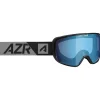 Masque de Ski AZR Snow Otg Noire Mate Irisé Bleu Multicouche