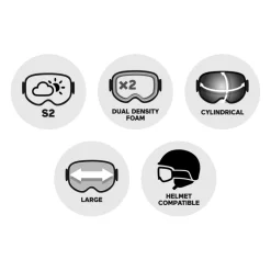 Masque de Ski Briko Chino Sharp Lite Graphic Pickled Bluewood Orange Base Gold Mirror