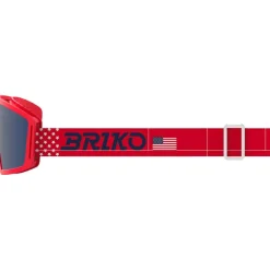 Masque de Ski Briko Frostbite Kids Usa Red Cardinal Tanagaroa Blue Blue Mirror