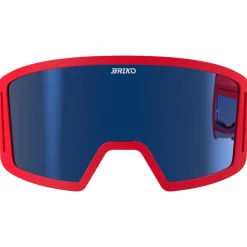 Masque de Ski Briko Frostbite Kids Usa Red Cardinal Tanagaroa Blue Blue Mirror