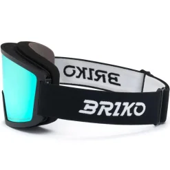 Masque de Ski Briko Frostbite Kids Black Yellow Mirror