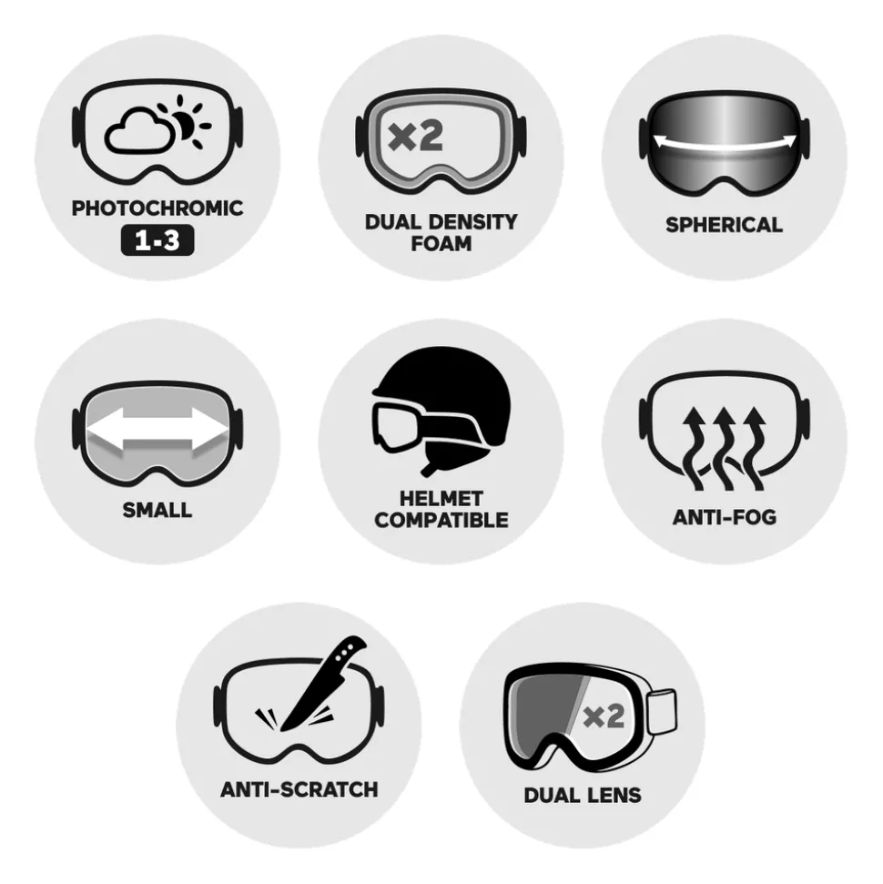 Masque de Ski Cairn Booster Neon Orange Neon Blue Photochromic