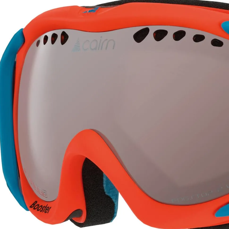 Masque de Ski Cairn Booster Neon Orange Neon Blue Photochromic