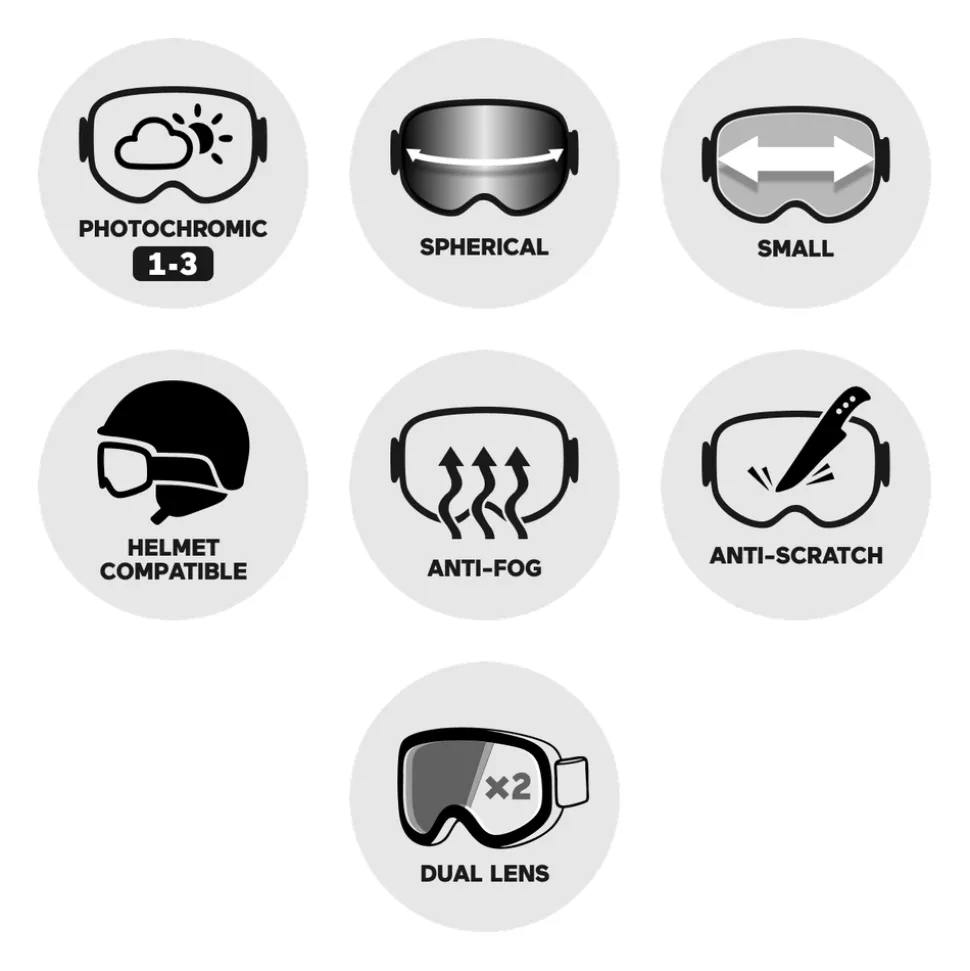 Masque de Ski Cairn Rainbow Shiny White Photochromic