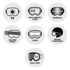 Masque de Ski Cebe Cloud 2 White Flash Mint